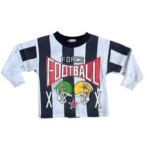 Vintage Silly Kids Football Shirt 2T Graphic Tee USA 90s Long Sleeve Shirt